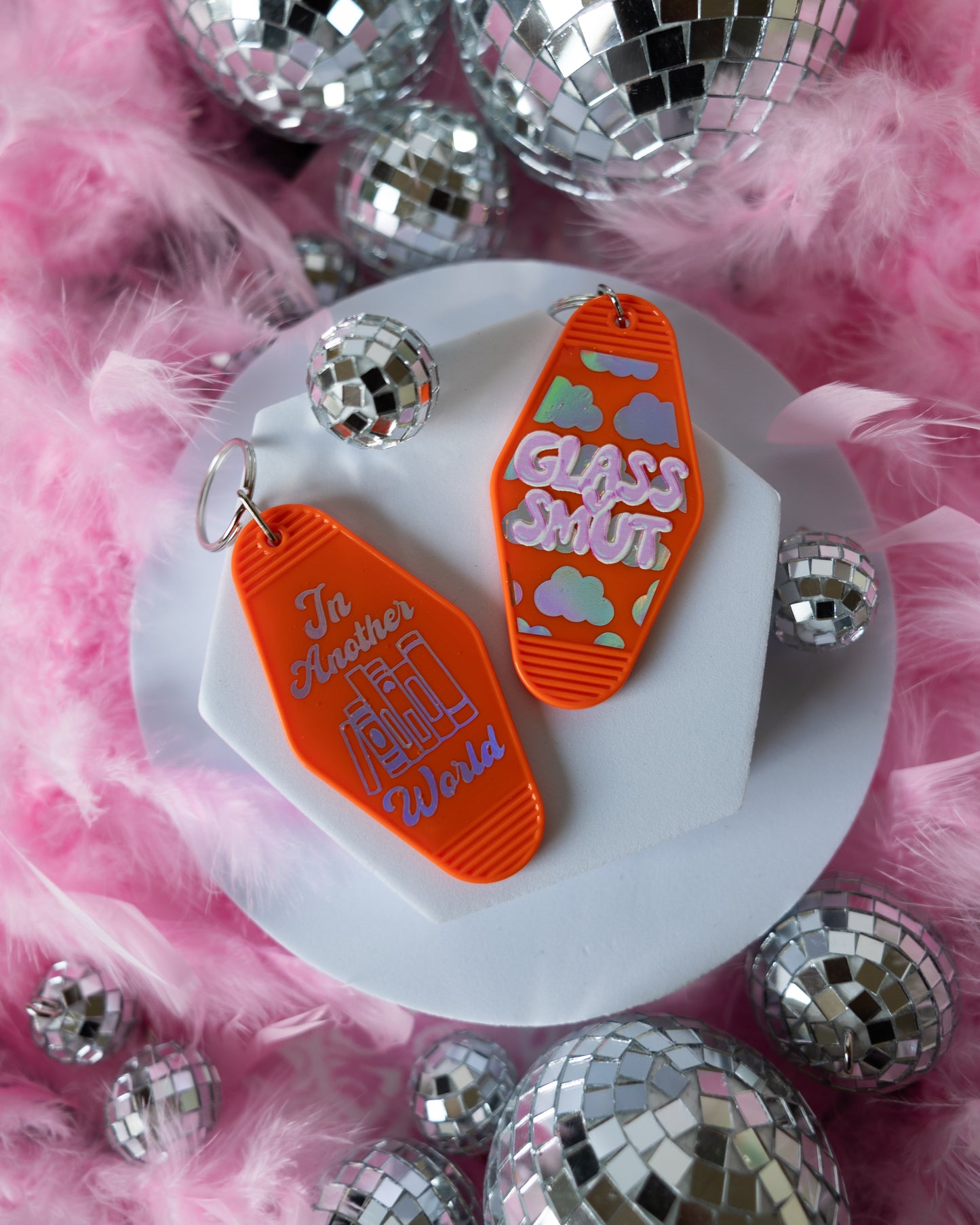 In Another World Motel Keychain