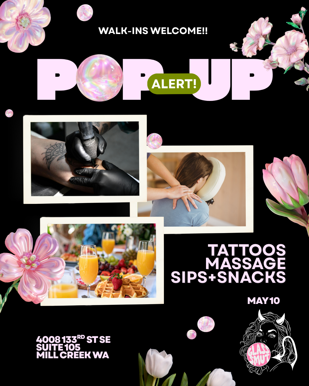5/10 Tattoo and Chair Massage Pop-up