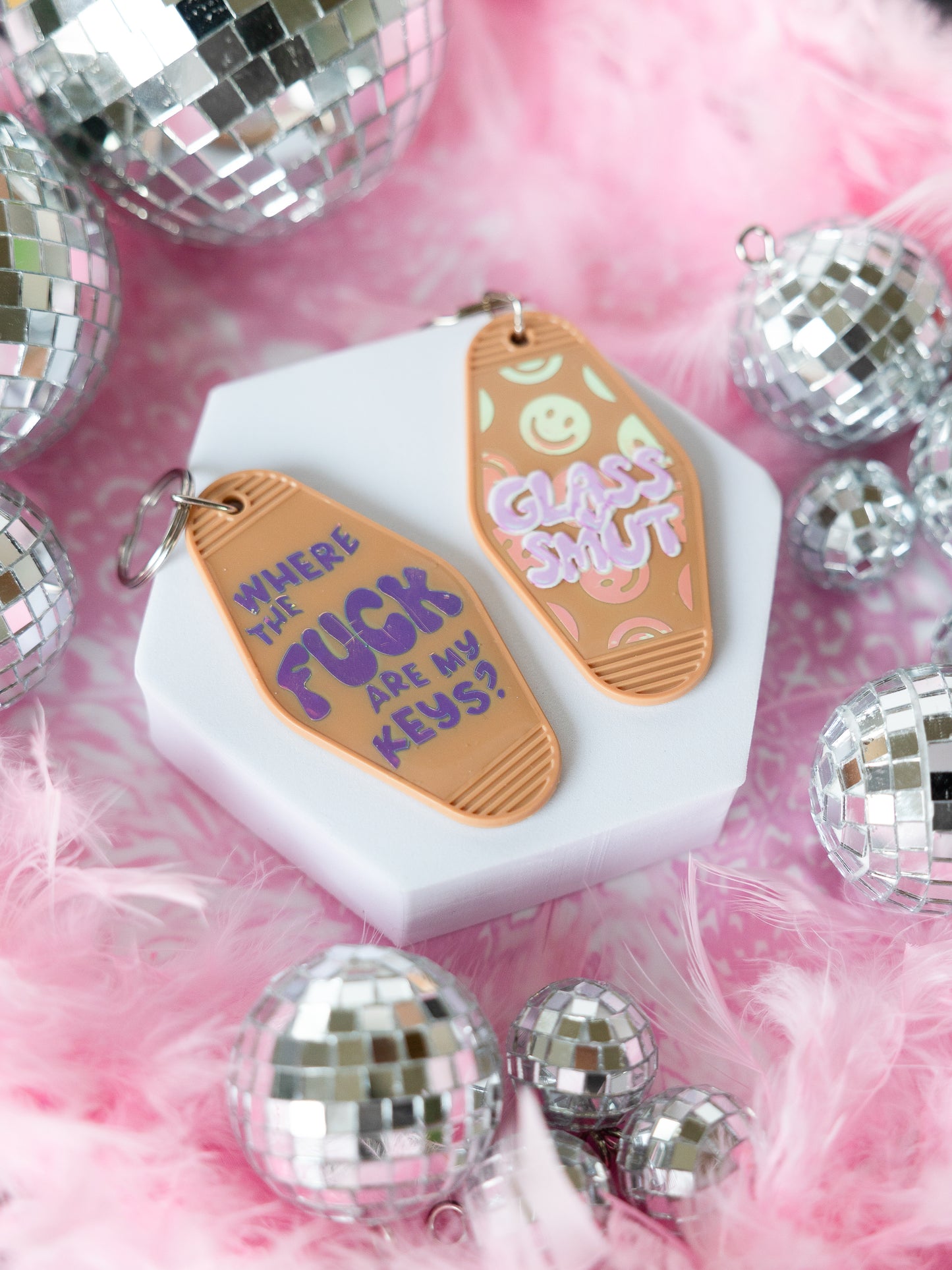 Hot Girls Hit Curbs Keychain