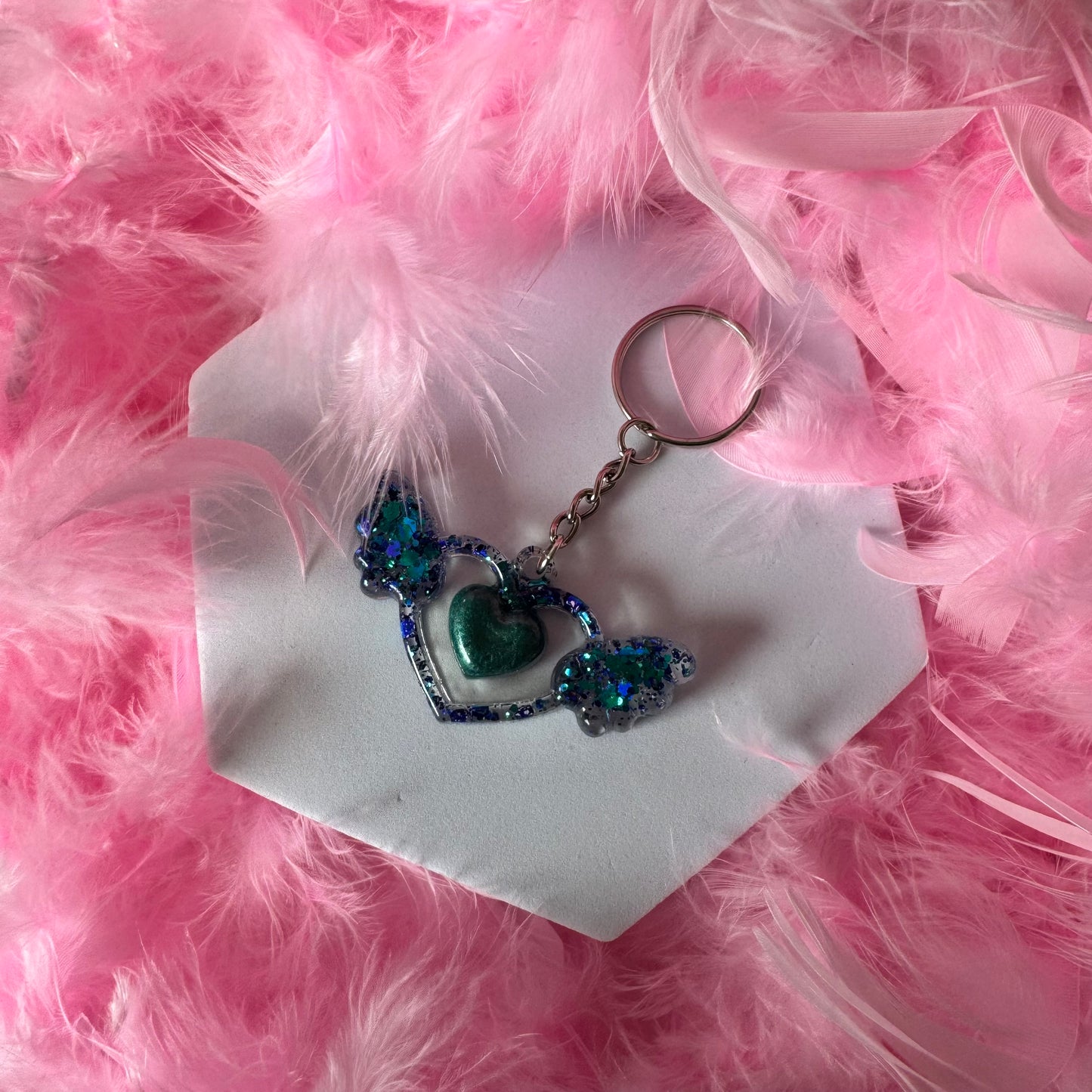 Flying Heart Keychain