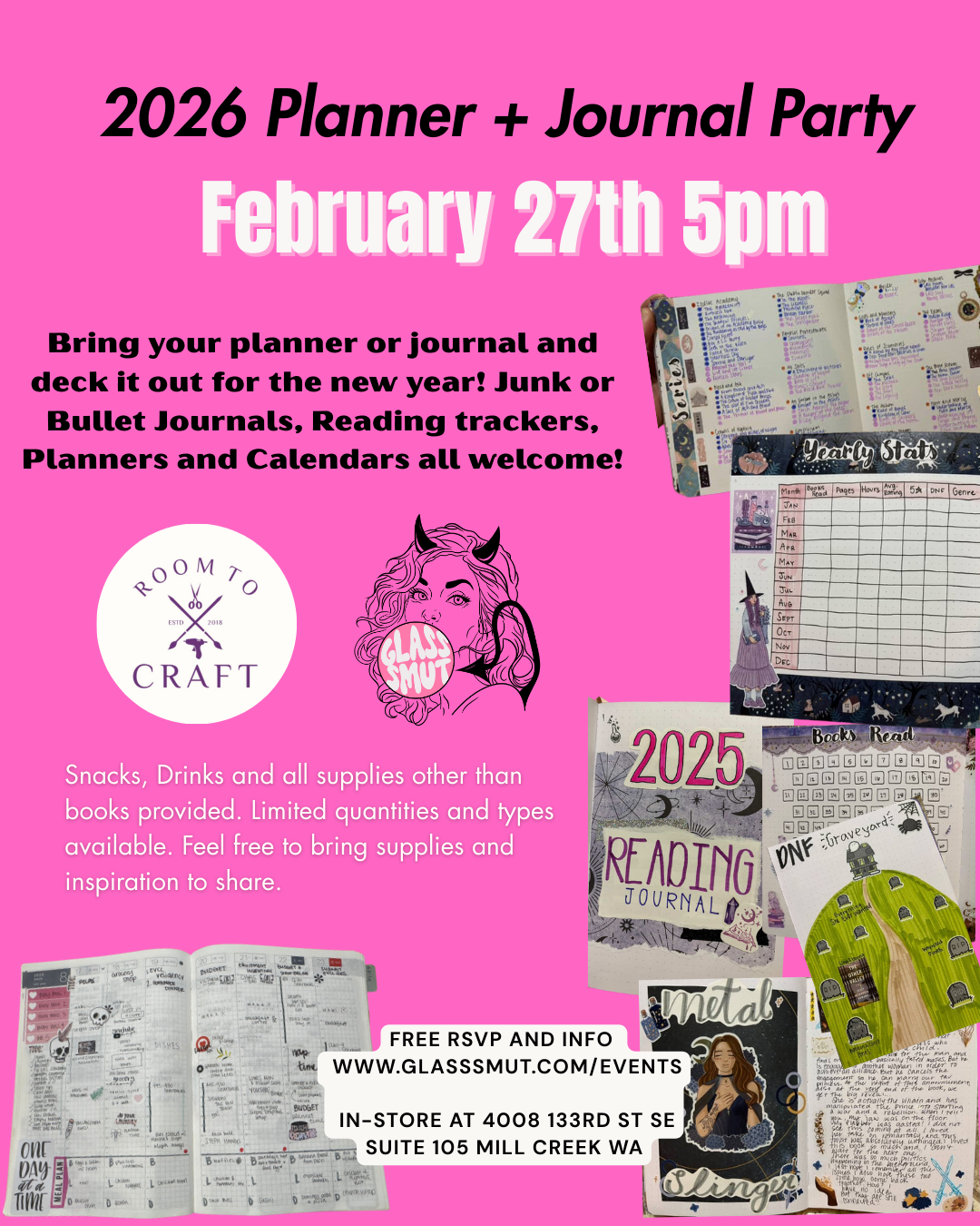 2/27 5pm - Planner + Junk Journal Night