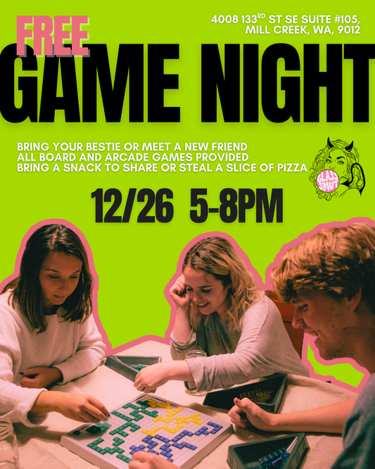 12/26 FREE Community Game Night 6-8pm