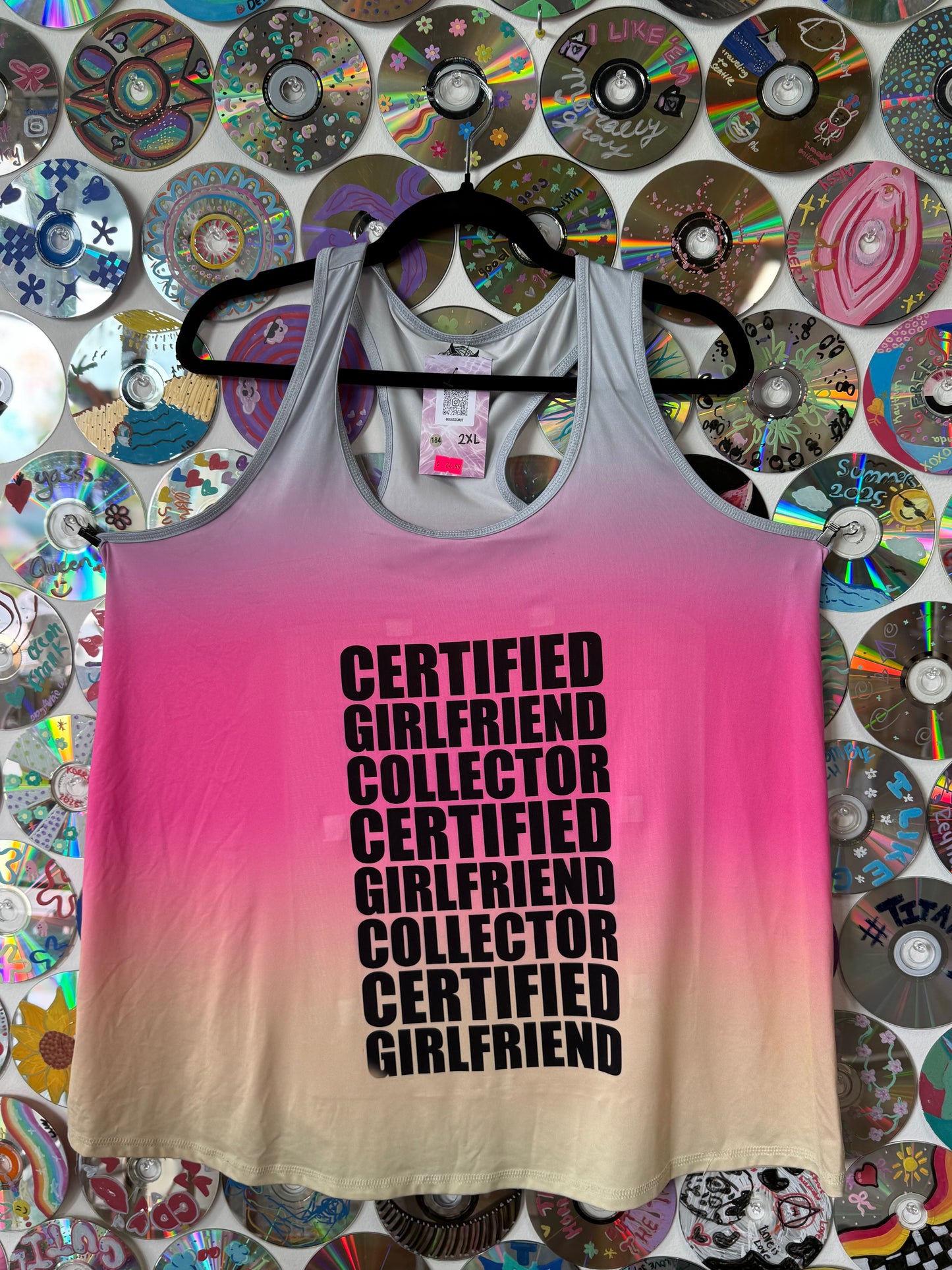 #184 - Certified Girlfriend Collector Rainbow Tank top - 3XL