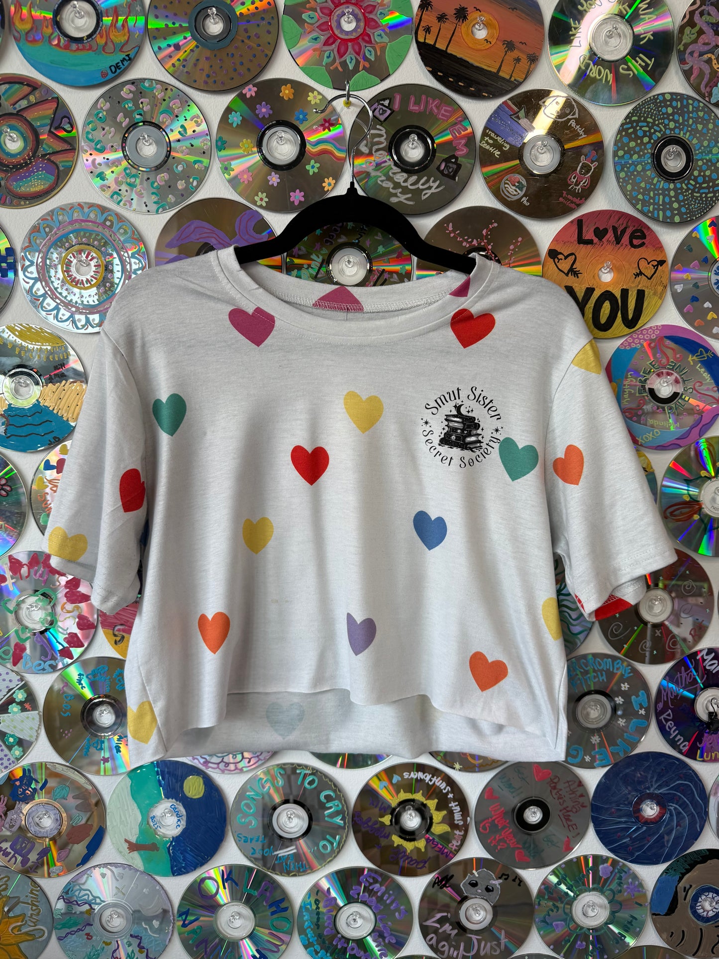 #210 - Smut Sister Secret Society Heart Crop - L
