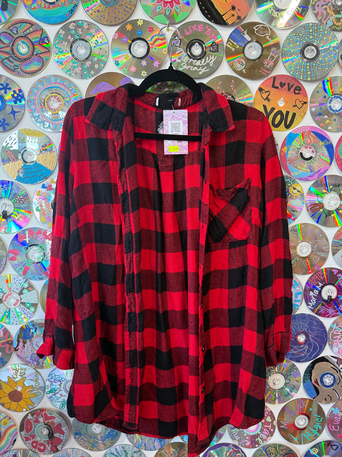 #264 - May the Bridges I Burn Light Your Way Flannel Shirt - 1X