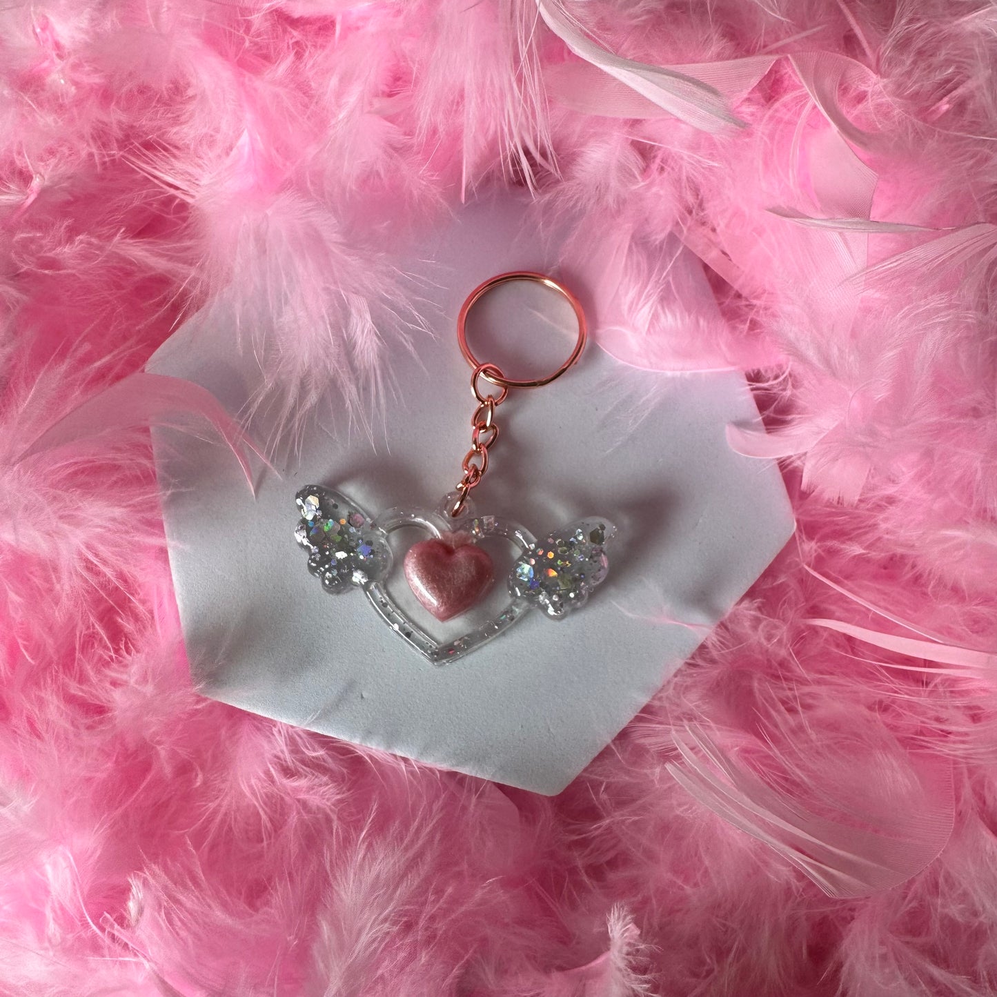 Flying Heart Keychain