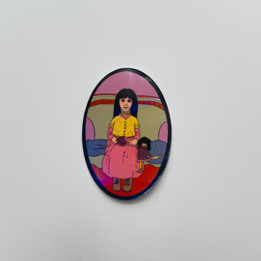 Girl with the Green Ribbon Sticker G2