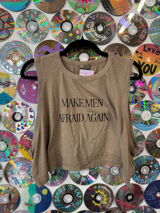 #255 - Make Men Afraid Again SKIMS Remade Crop Tank - 2XL