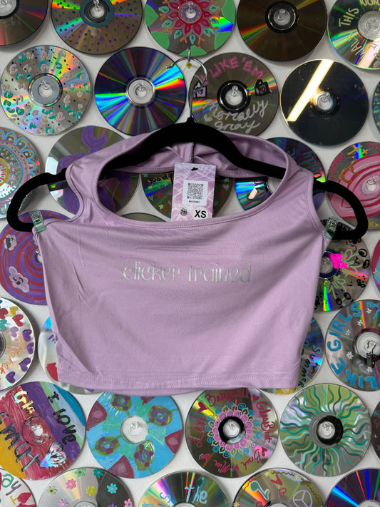 #711 - Clicker Trained Lilac Halter Top - XS