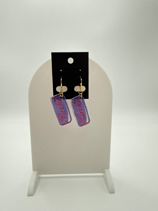 Diet Broke Shrinky Dink Earrings