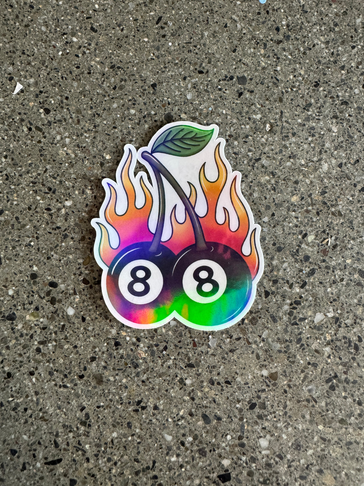 Cherry 8's Sticker - I23