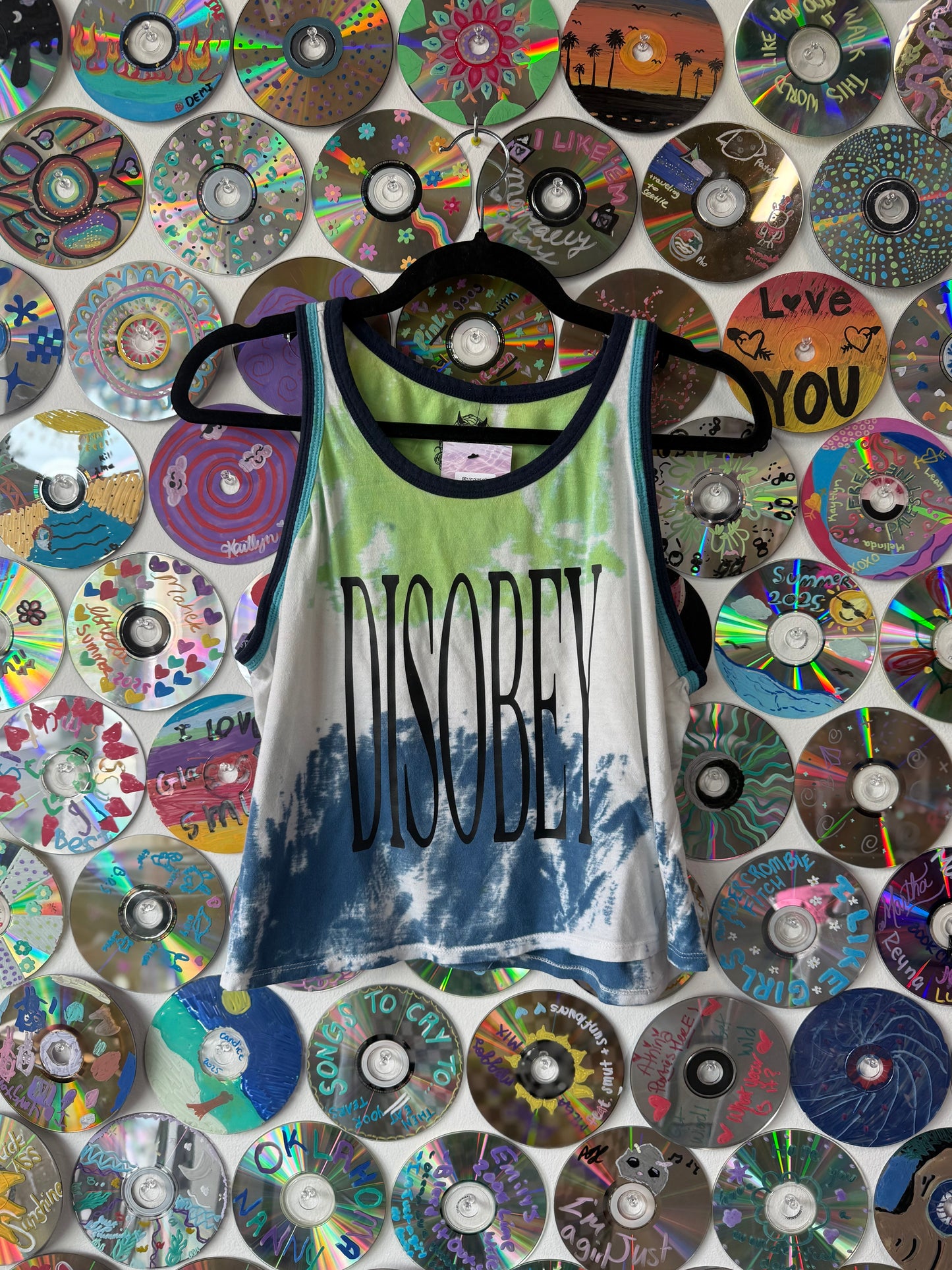 #192 - Disobey Tye-dye tank top - XL