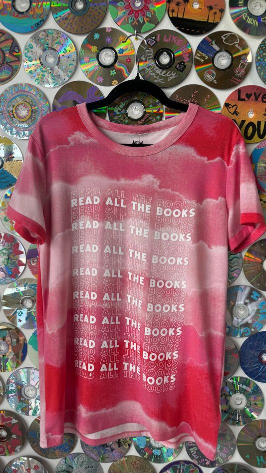 #204 - Read all the books tye dye t-shirt - L