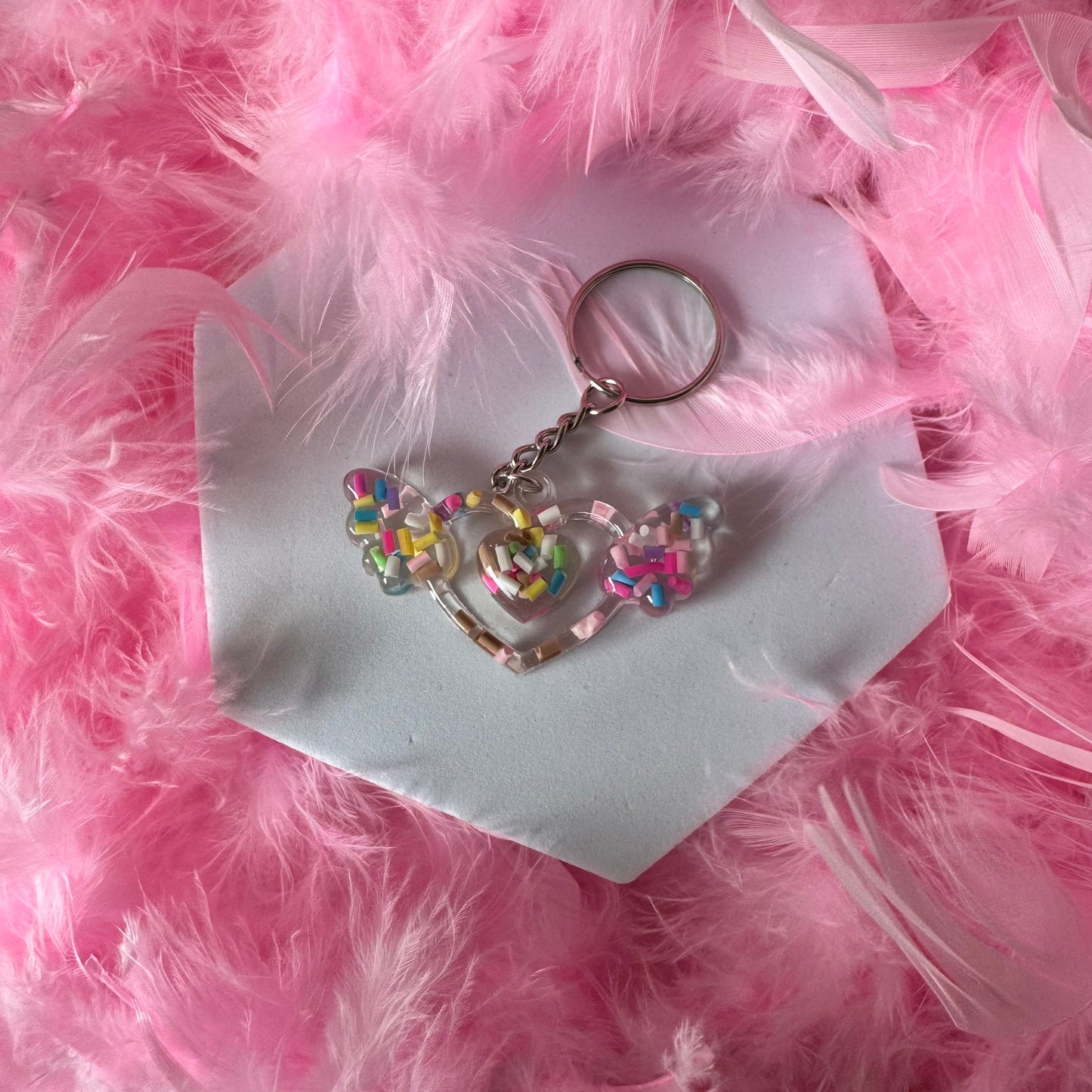 Flying Heart Keychain
