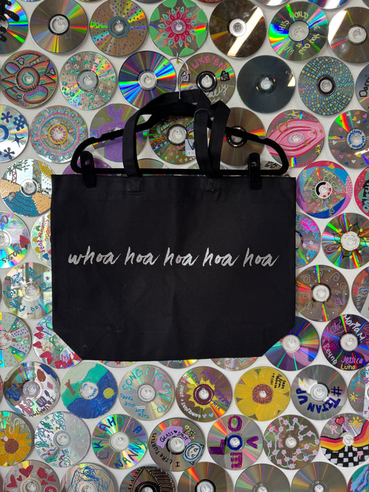 Woah hoa hoa hoa hoa Black Longhandle tote bag #730