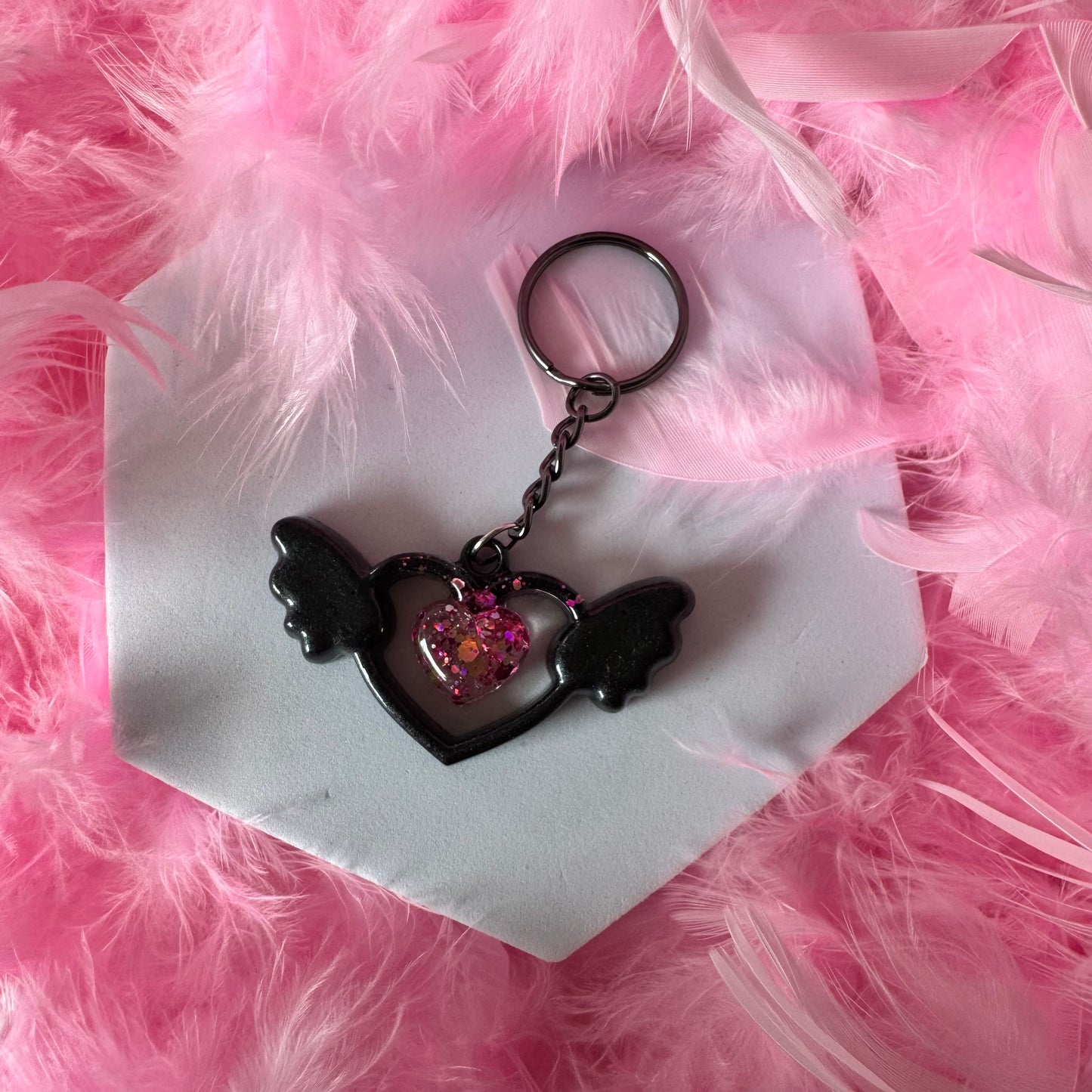 Flying Heart Keychain