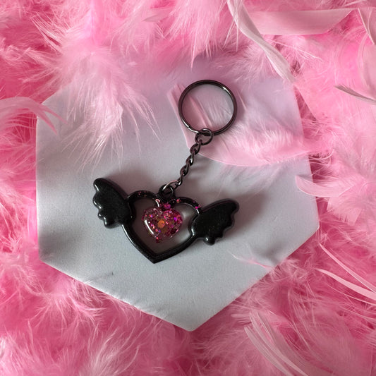Flying Heart Keychain