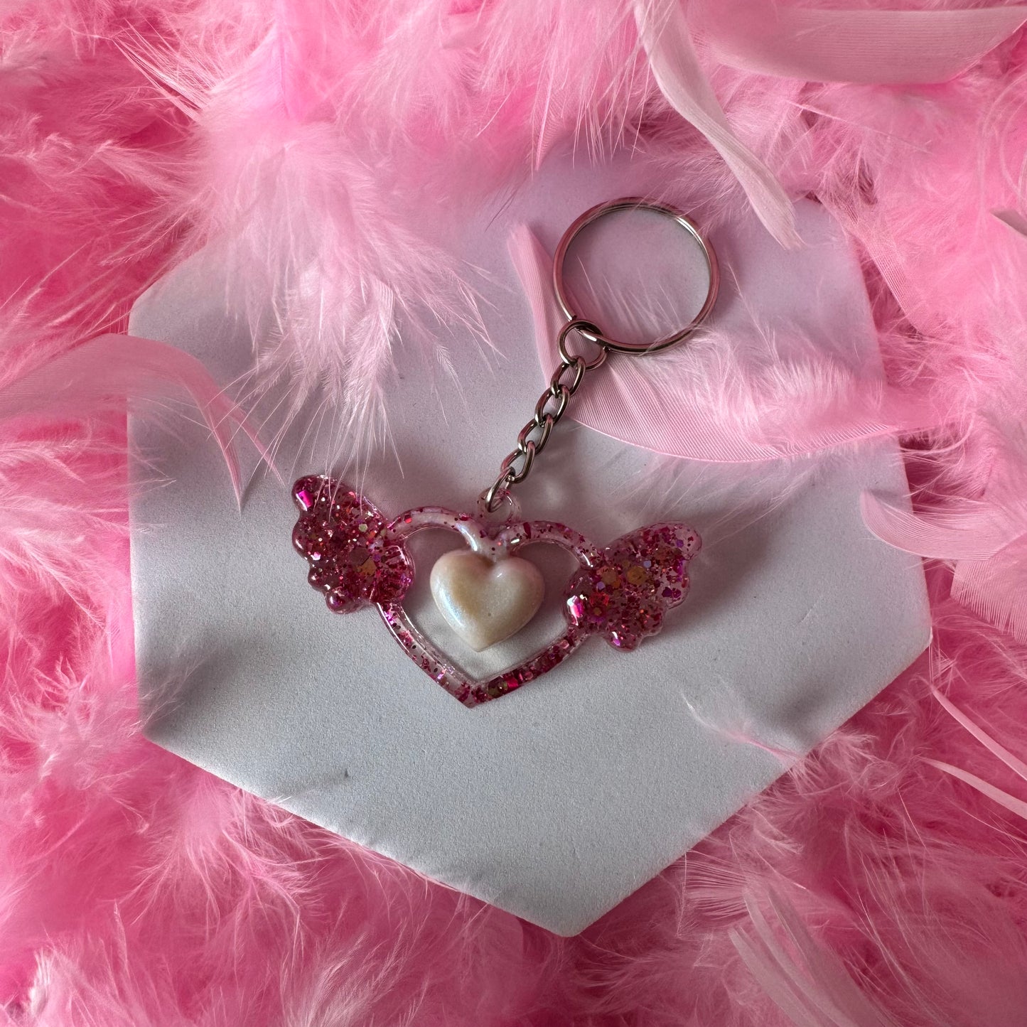 Flying Heart Keychain