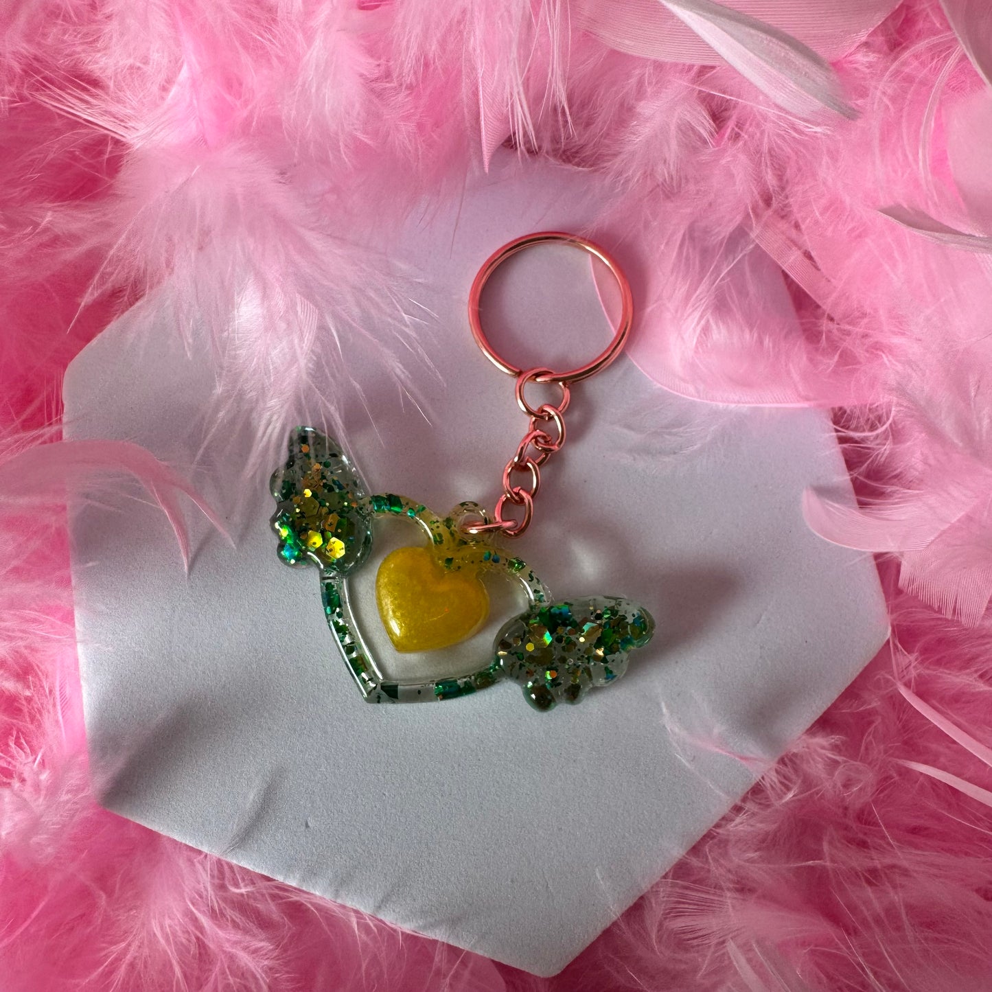 Flying Heart Keychain