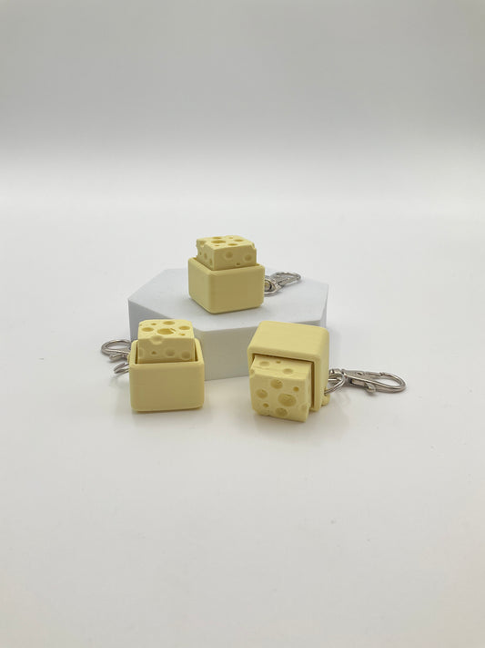 Swiss Cheese Clicker Keychain