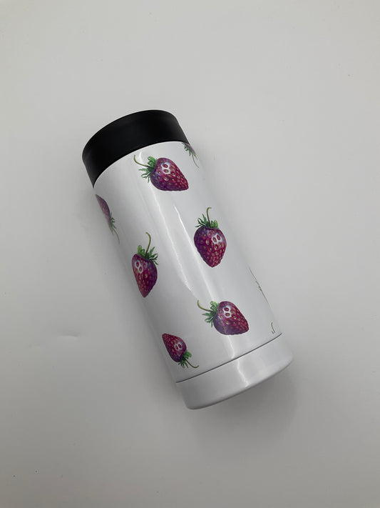 Strawberry Fields Insulated Slim Can Coozie #369