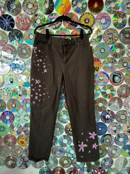 #218 - Brown Sakura Denim Pants - Size 12