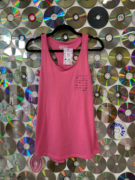 Boobies Embroidered Pink Racerback Tanktop XL #428
