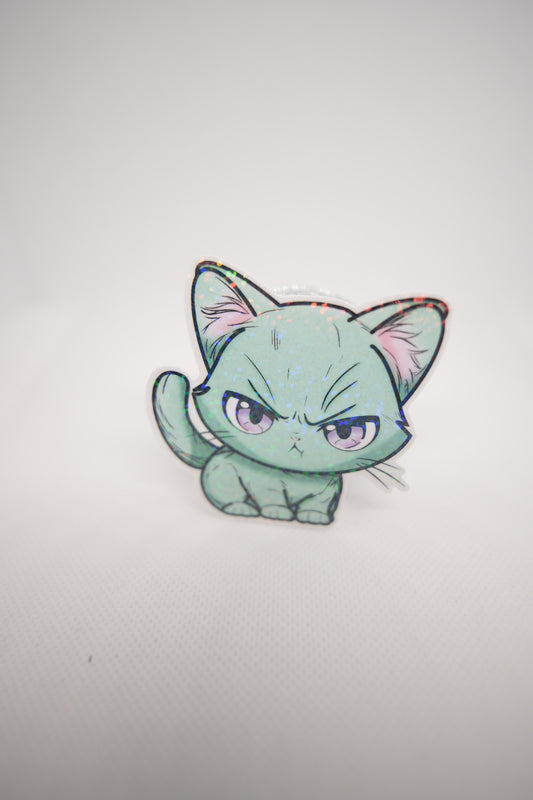 Angry Kitten Sticker - D9