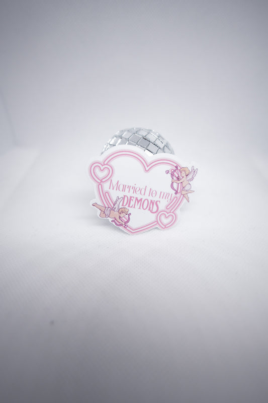 Married to my Demons Sticker - C15