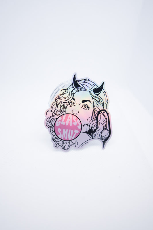 A2 Pink Bubble Demon sticker