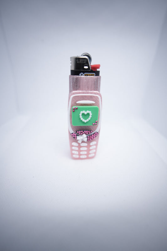 #111 - Babydoll Pink Nokia BIC Lighter Case