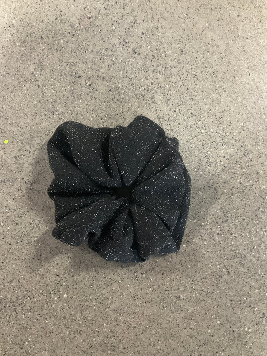 Black Shimmer Jumbo Scrunchie