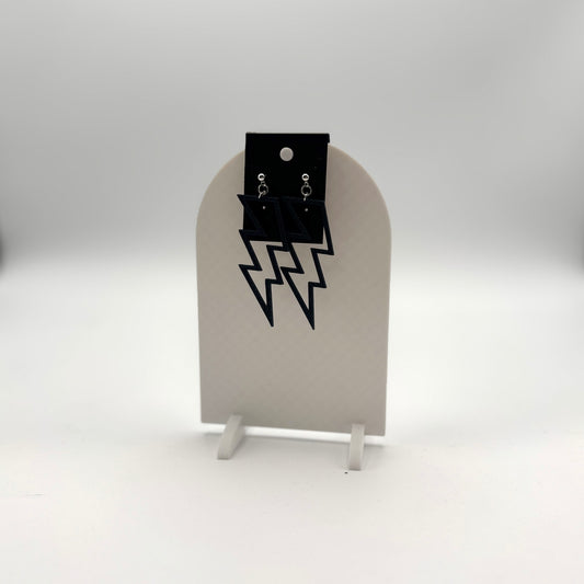 Hollow Lightning Bolt Earrings