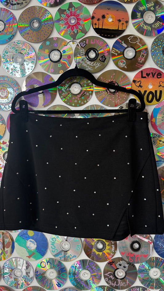 #207 - Glimmer Black Mini Skirt - 2XL
