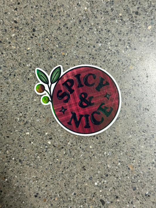 Spicy and Nice Sticker - X6