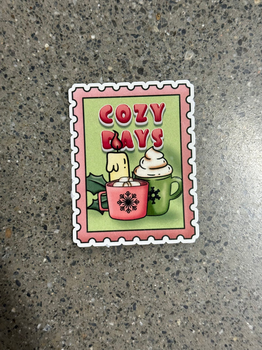 Cozy Days Stamp Sticker - X2
