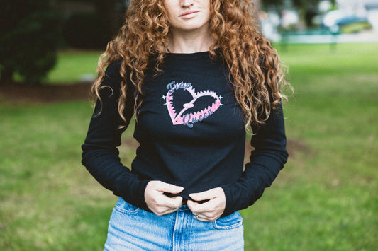 #57 - Trap Queen Long Sleeve Baby Tee - L