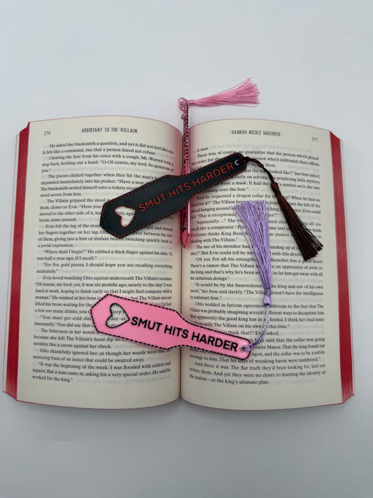 "Smut Hits Harder" Paddle Bookmark