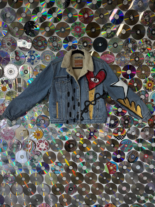 Abstract Youth Denim Jacket #663