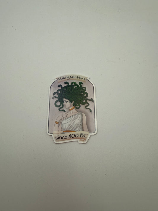 "Making men hard since 800 B.C." Medusa Sticker A25