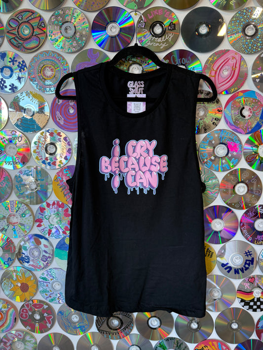 I cry because I can Black Tank-top XL #681