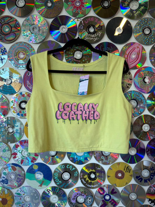 Locally Loathed Yellow Crop Top XXL #680