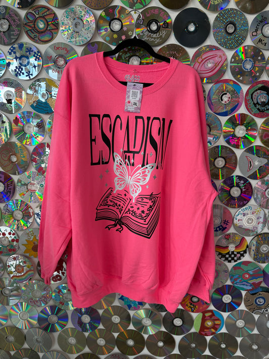 #798 - Escapism Neon Pink Crewneck Sweatshirt - 3XL