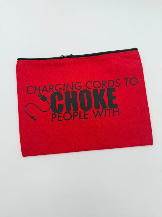 #191 - Choke People Red Lg Pouch