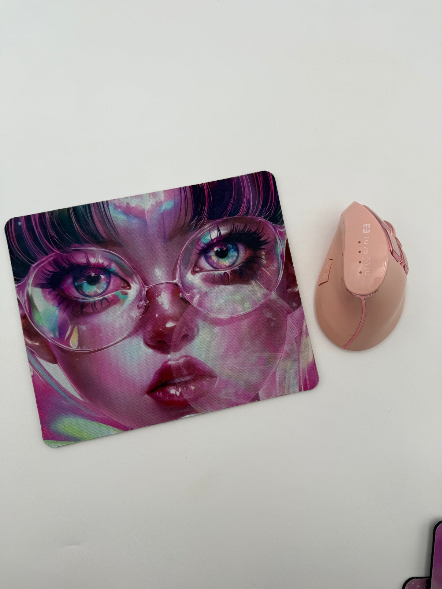 Glasses Girlie Mouse Pad