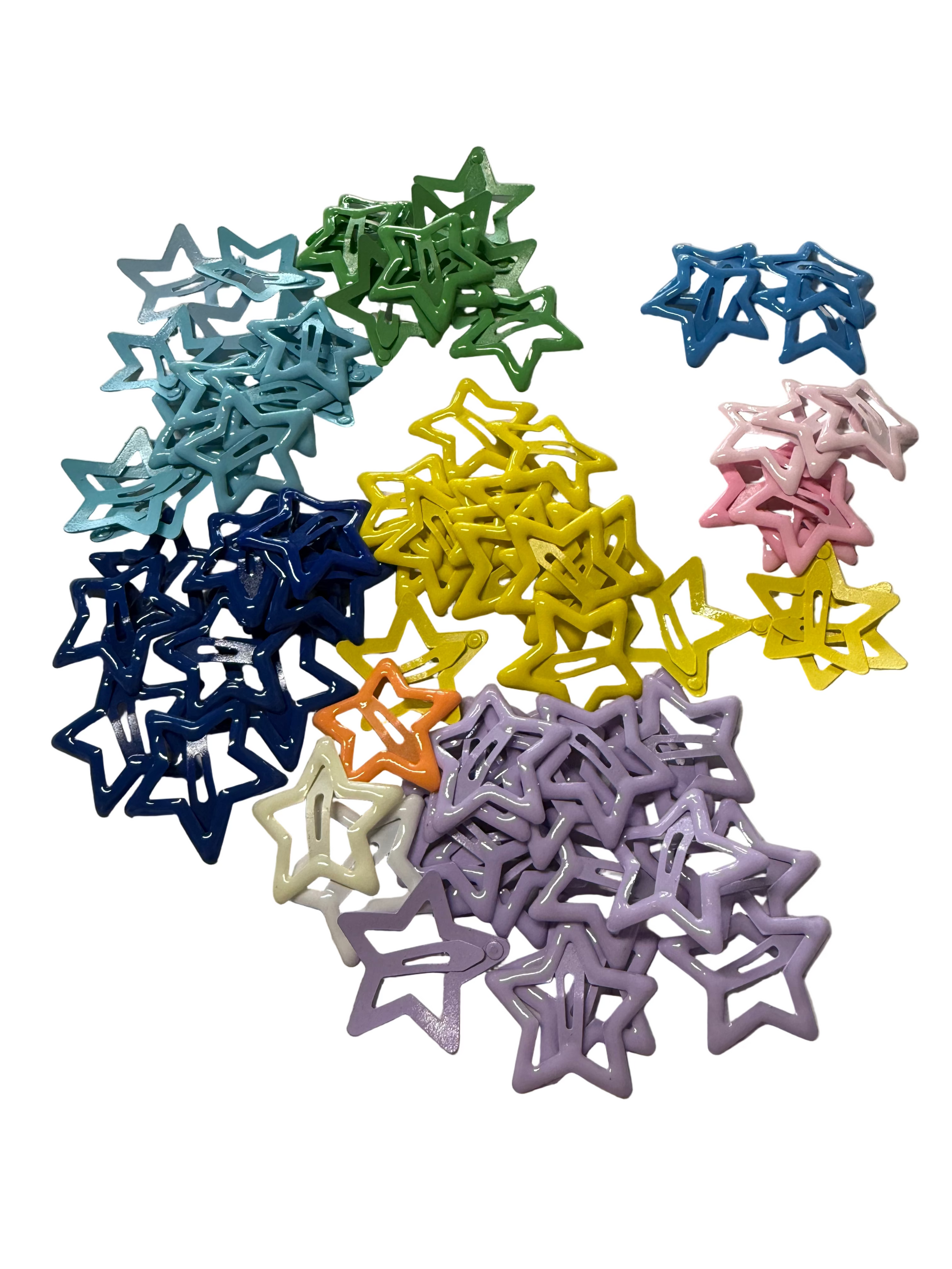 Colorful star-shaped barrettes