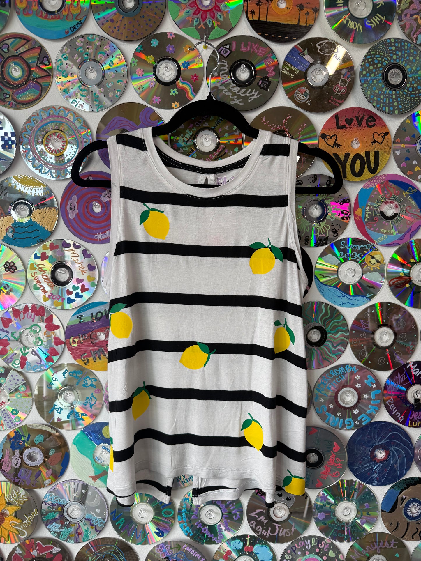 #197 - Lemon Stripe Tank top - S