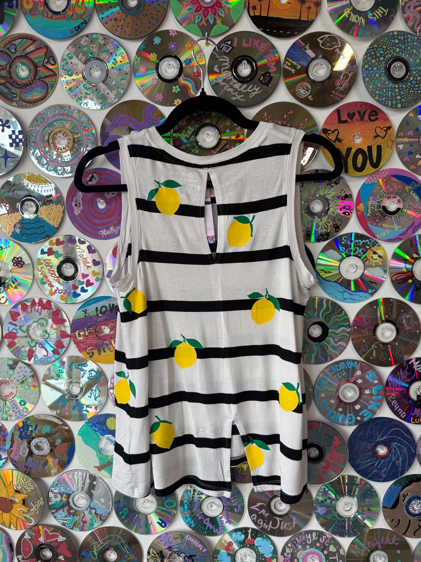 #197 - Lemon Stripe Tank top - S