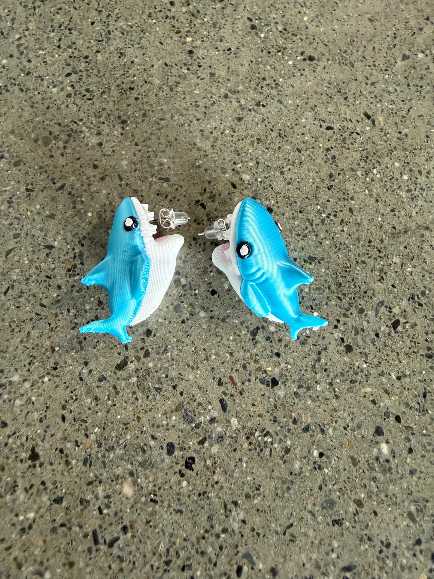 Great White Shark Chompy Earrings