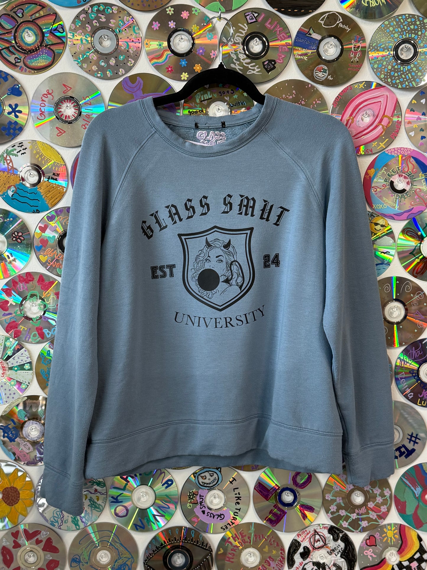 #906 - GlassSmut University Long Sleeve Crewneck - M